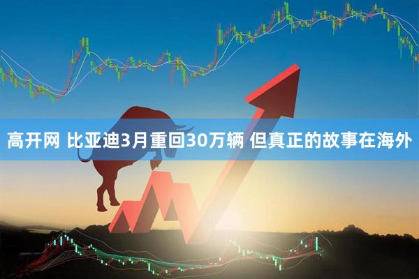 高开网 比亚迪3月重回30万辆 但真正的故事在海外